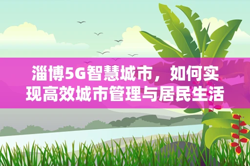 淄博5G智慧城市，如何实现高效城市管理与居民生活体验的双重提升？