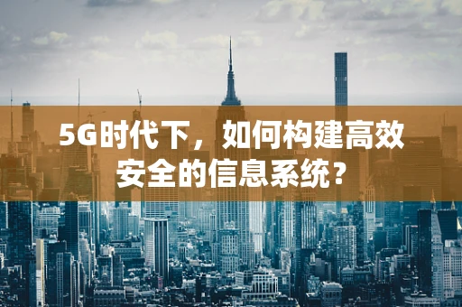 5G时代下，如何构建高效安全的信息系统？