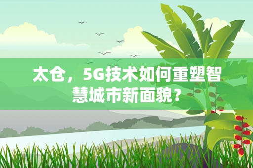 太仓，5G技术如何重塑智慧城市新面貌？