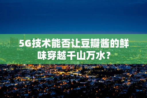 5G技术能否让豆瓣酱的鲜味穿越千山万水？