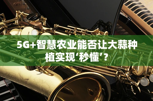 5G+智慧农业能否让大蒜种植实现‘秒懂’？