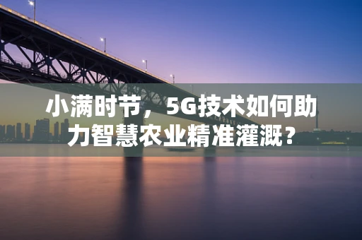 小满时节，5G技术如何助力智慧农业精准灌溉？