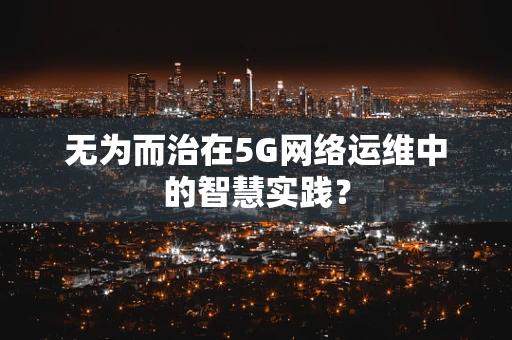 无为而治在5G网络运维中的智慧实践？