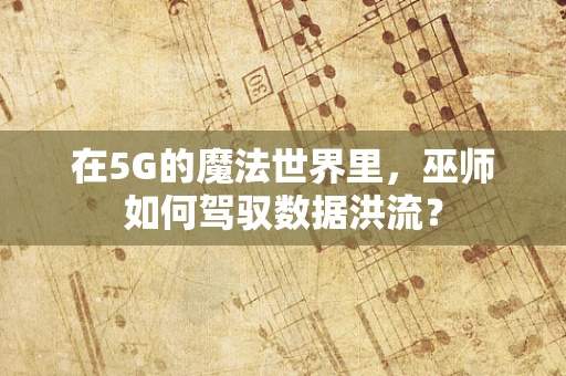 在5G的魔法世界里，巫师如何驾驭数据洪流？