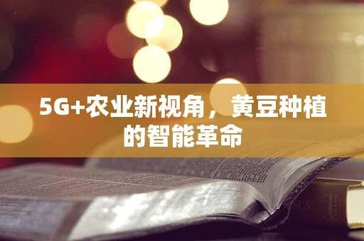 5G+农业新视角，黄豆种植的智能革命