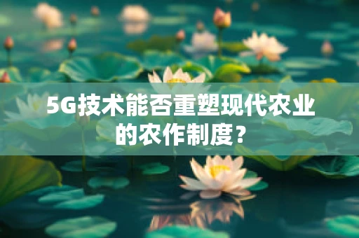 5G技术能否重塑现代农业的农作制度？