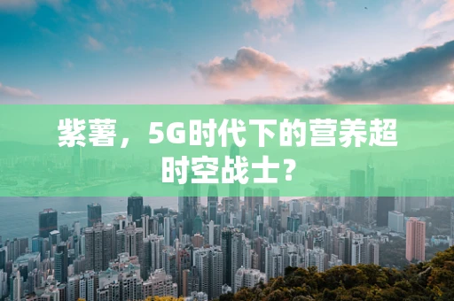 紫薯，5G时代下的营养超时空战士？