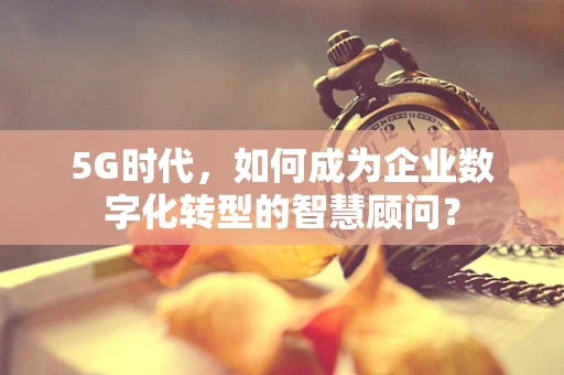5G时代，如何成为企业数字化转型的智慧顾问？