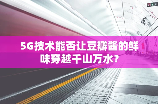 5G技术能否让豆瓣酱的鲜味穿越千山万水？
