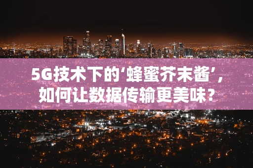 5G技术下的‘蜂蜜芥末酱’，如何让数据传输更美味？