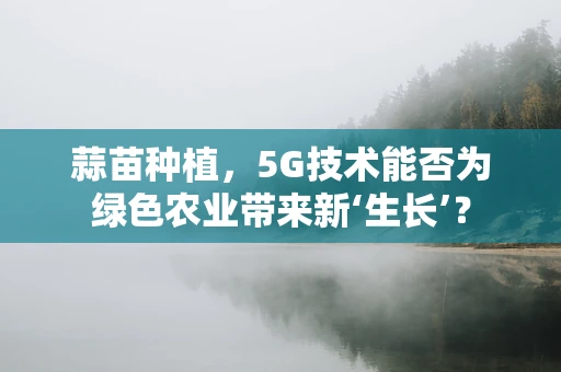 蒜苗种植，5G技术能否为绿色农业带来新‘生长’？